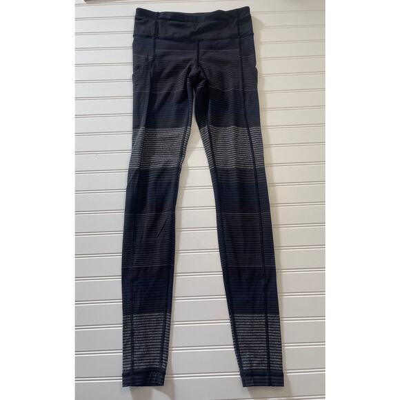 EUC Lululemon Speed Tight II Leggings OM Stripe Print Activewear - Size Womens 4 - Picture 2 of 10